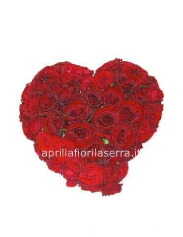 Cuore di rose rosse